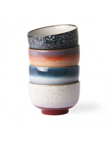 Ceramic 70's set of 4 bowls
