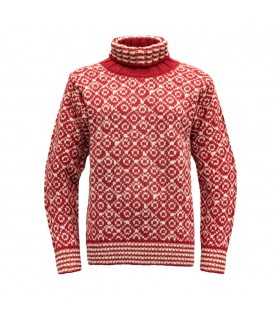 Svalbard Sweater High Neck - Berry