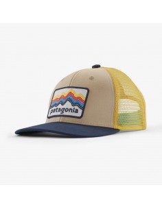Kids Trucker Hat Ridge Rise Stripe: Oar Tan