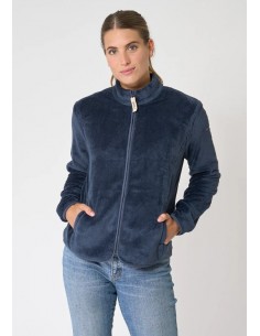 Chaqueta polar corta azul